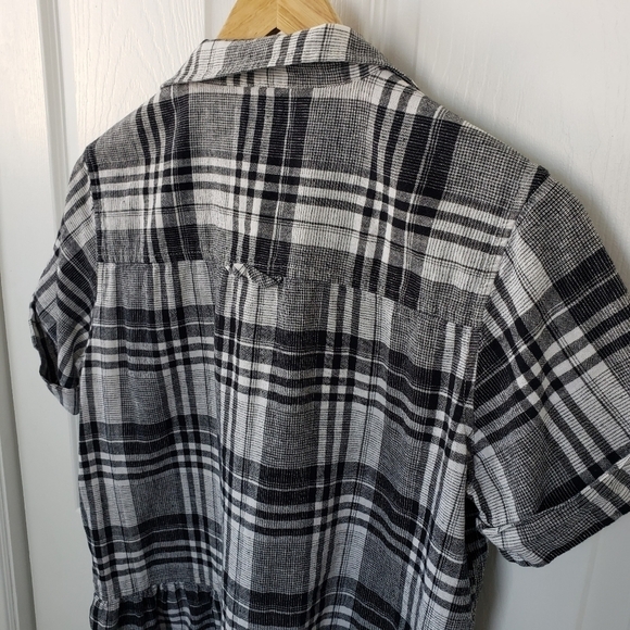 Roots Hartley Women's Plaid Short Sleeve Dress Size S - Picture 5 of 14